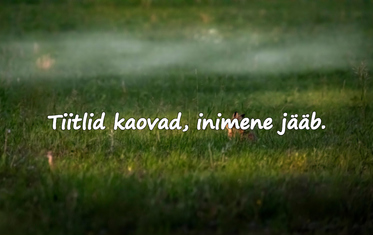 Tiitlid kaovad, inimene jääb.