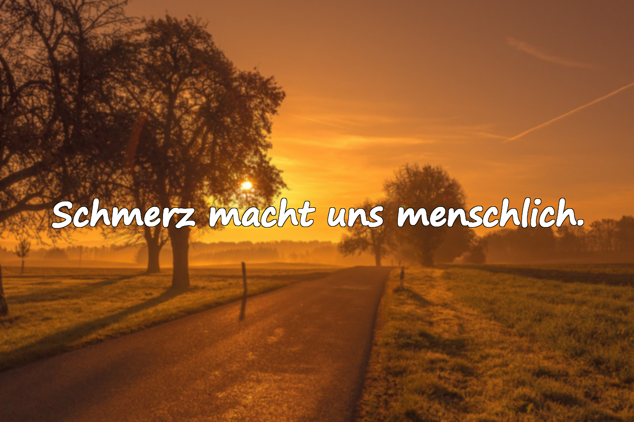 Schmerz macht uns menschlich.