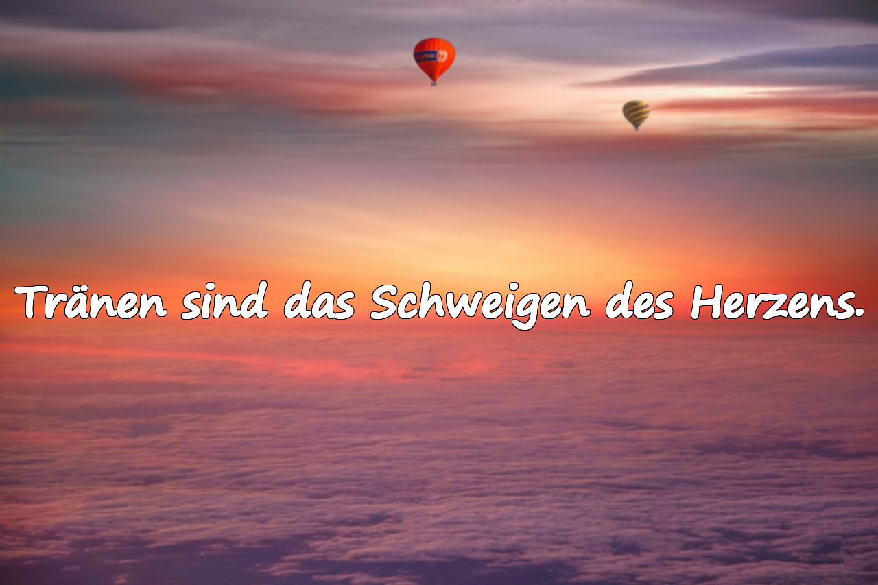 Tränen sind das Schweigen des Herzens.