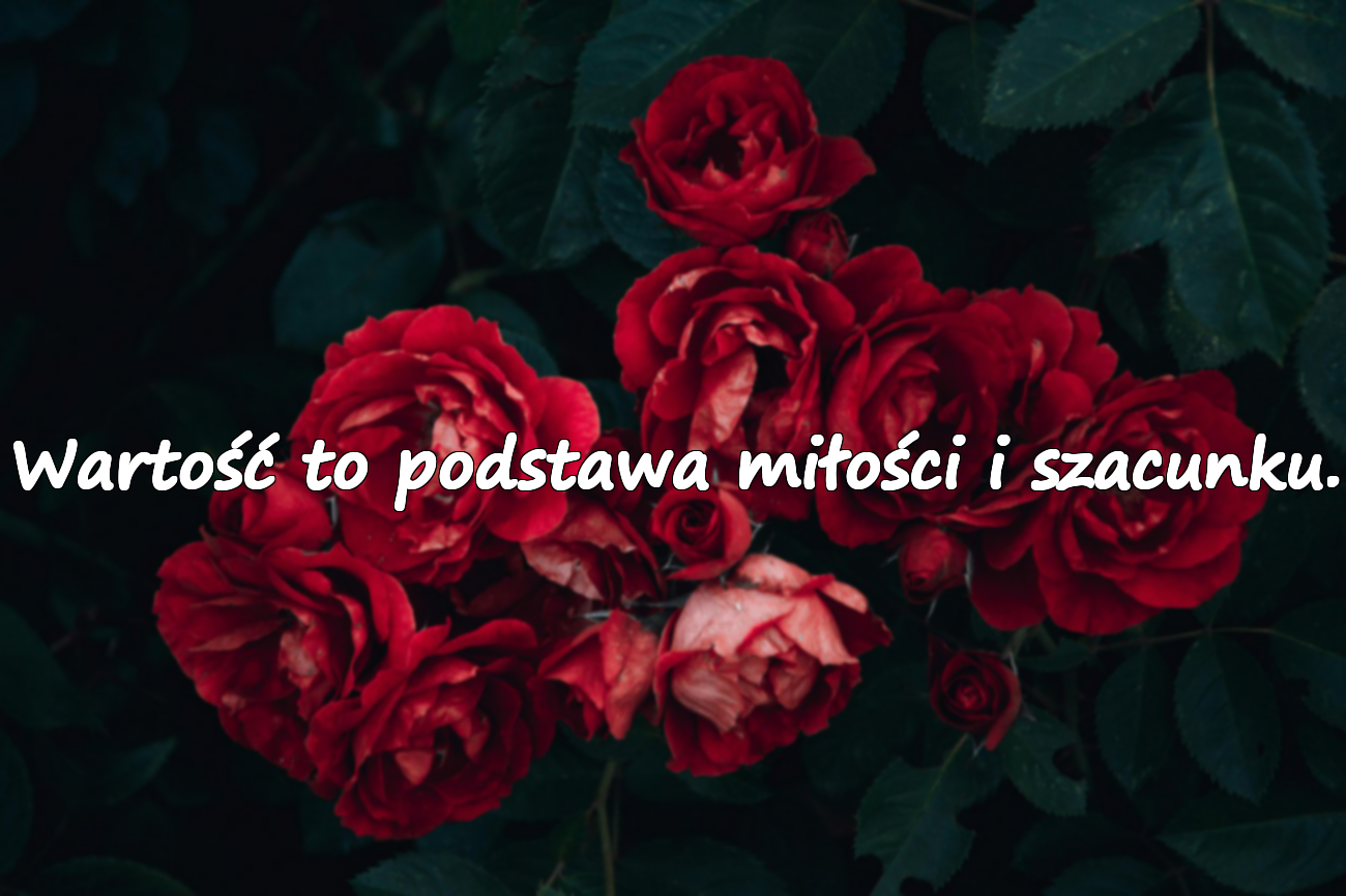 Wartość to podstawa miłości i szacunku.