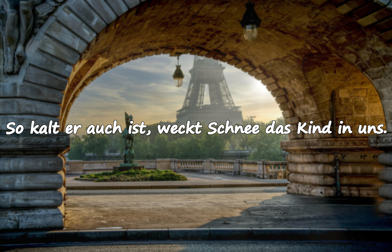 So kalt er auch ist, weckt Schnee das Kind in uns.