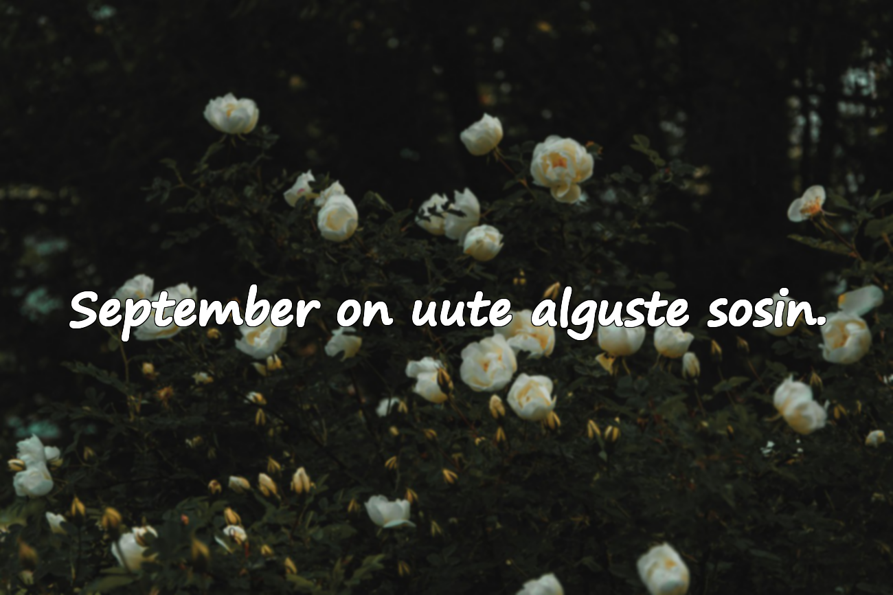 September on uute alguste sosin.
