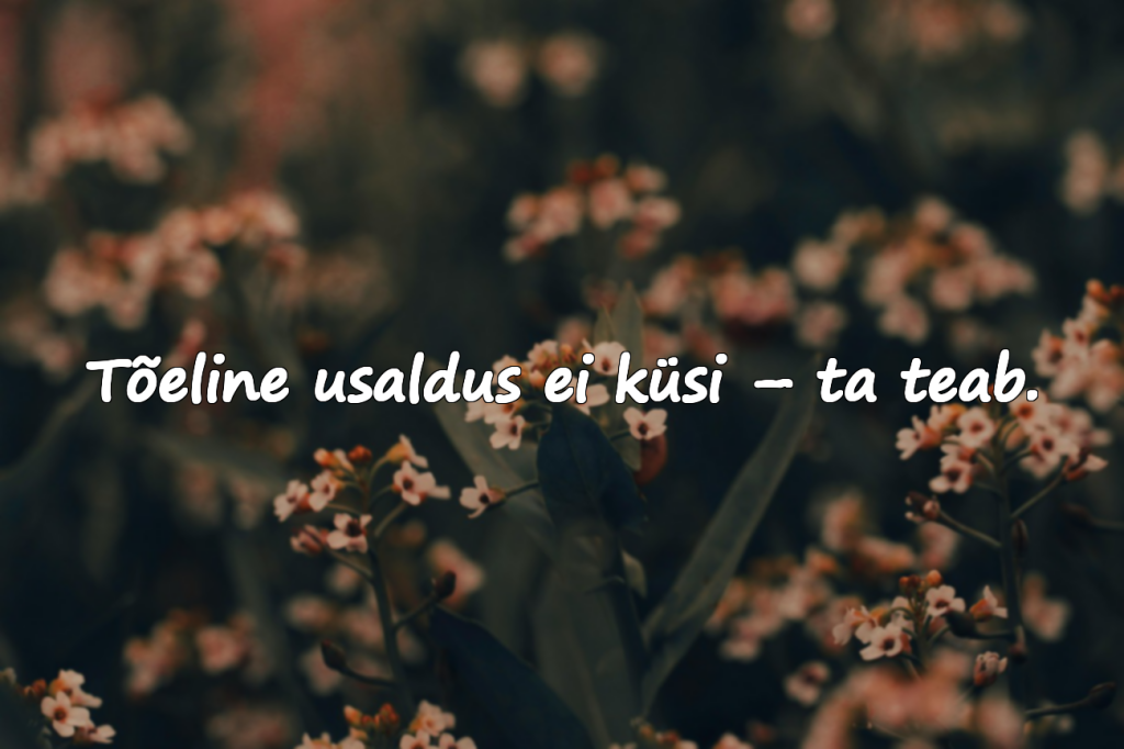 Usaldusest – Kaunid Mõtteterad