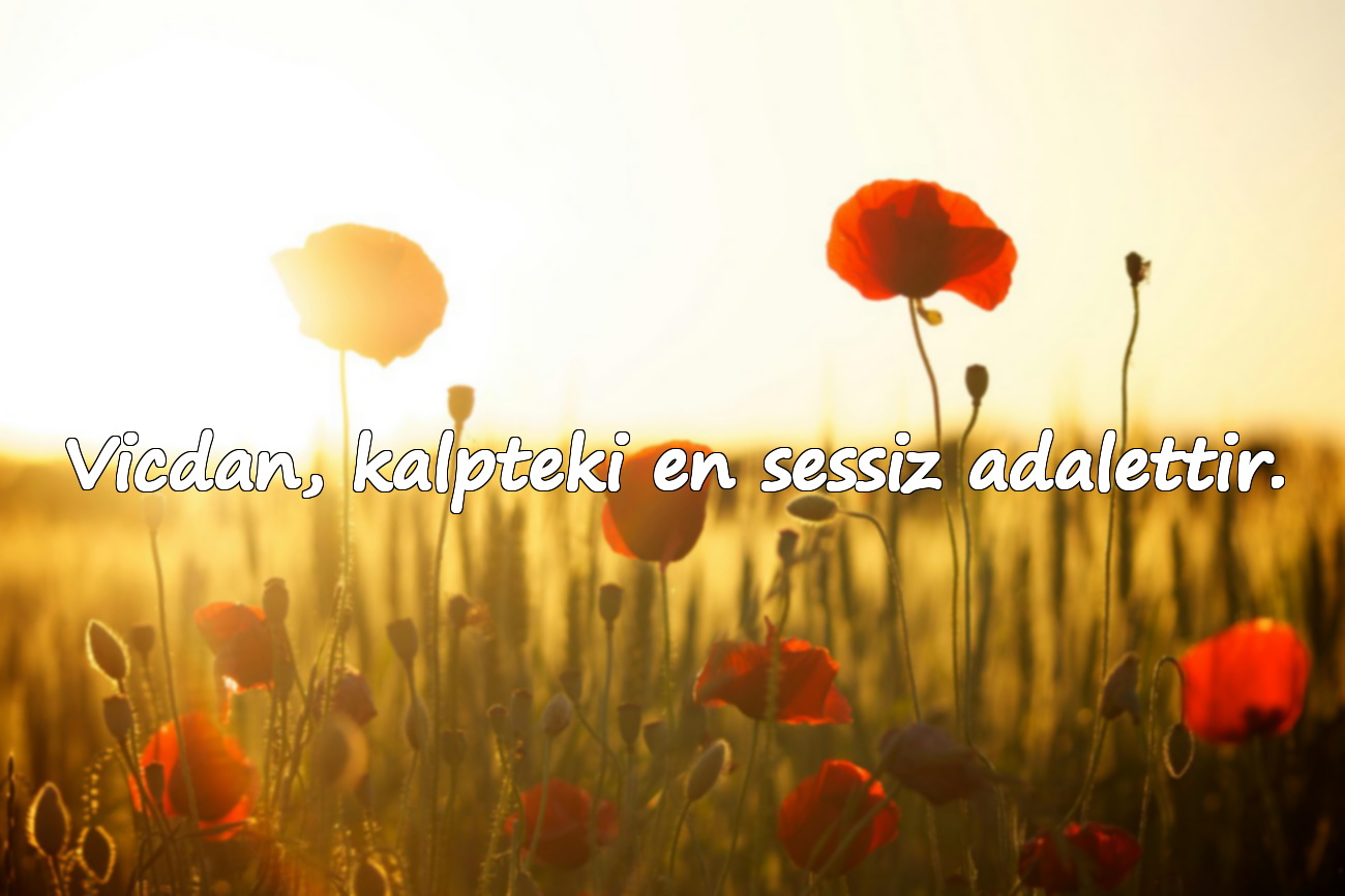 Vicdan, kalpteki en sessiz adalettir.