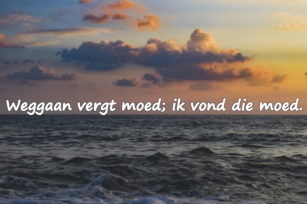 Woorden over weggaan