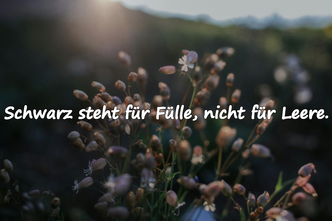 Worte über Schwarz