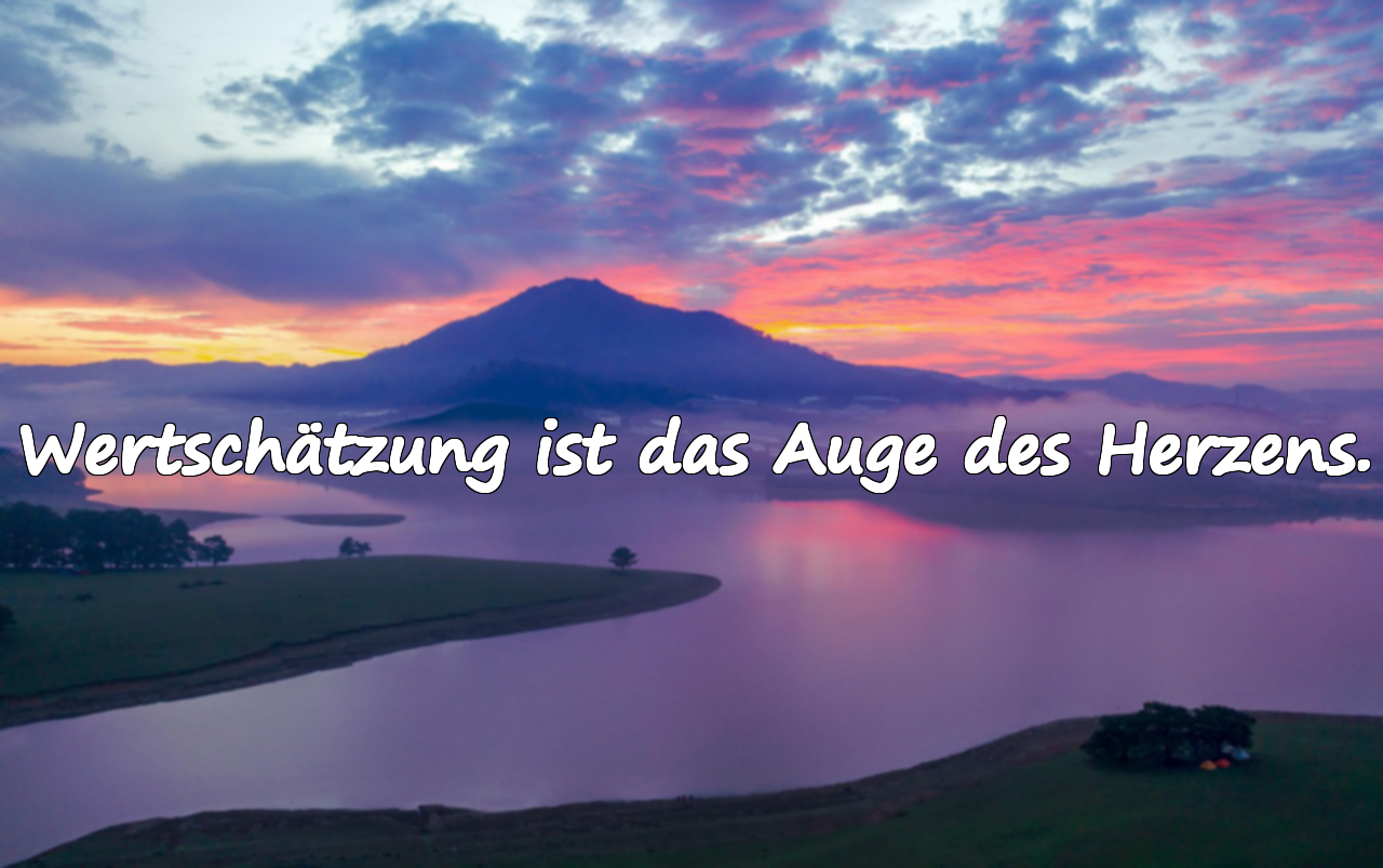 Wertschätzung ist das Auge des Herzens.