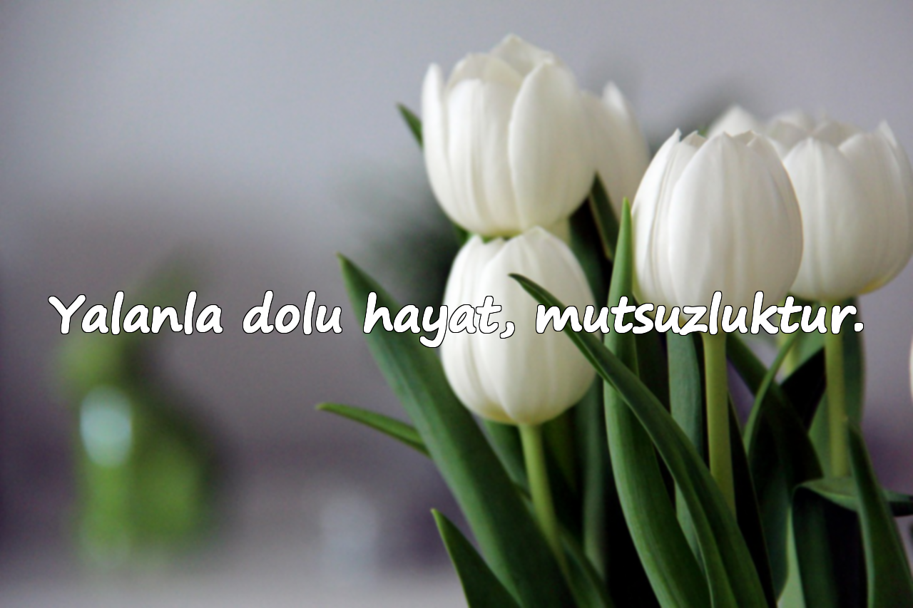 Yalanla dolu hayat, mutsuzluktur.