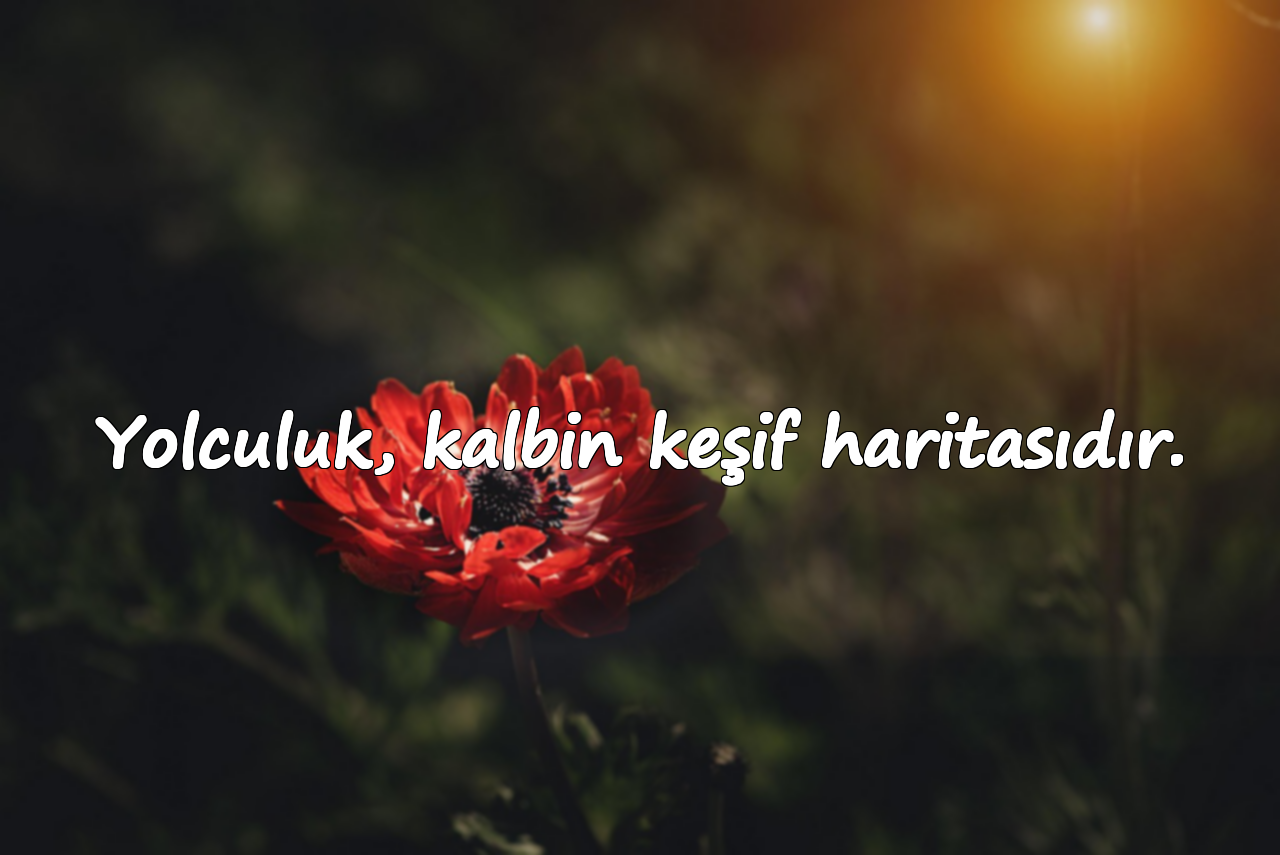 Yolculuk, kalbin keşif haritasıdır.