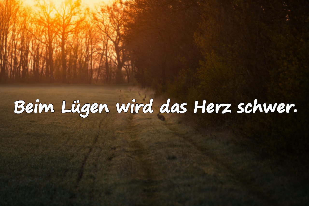Beim Lügen wird das Herz schwer.