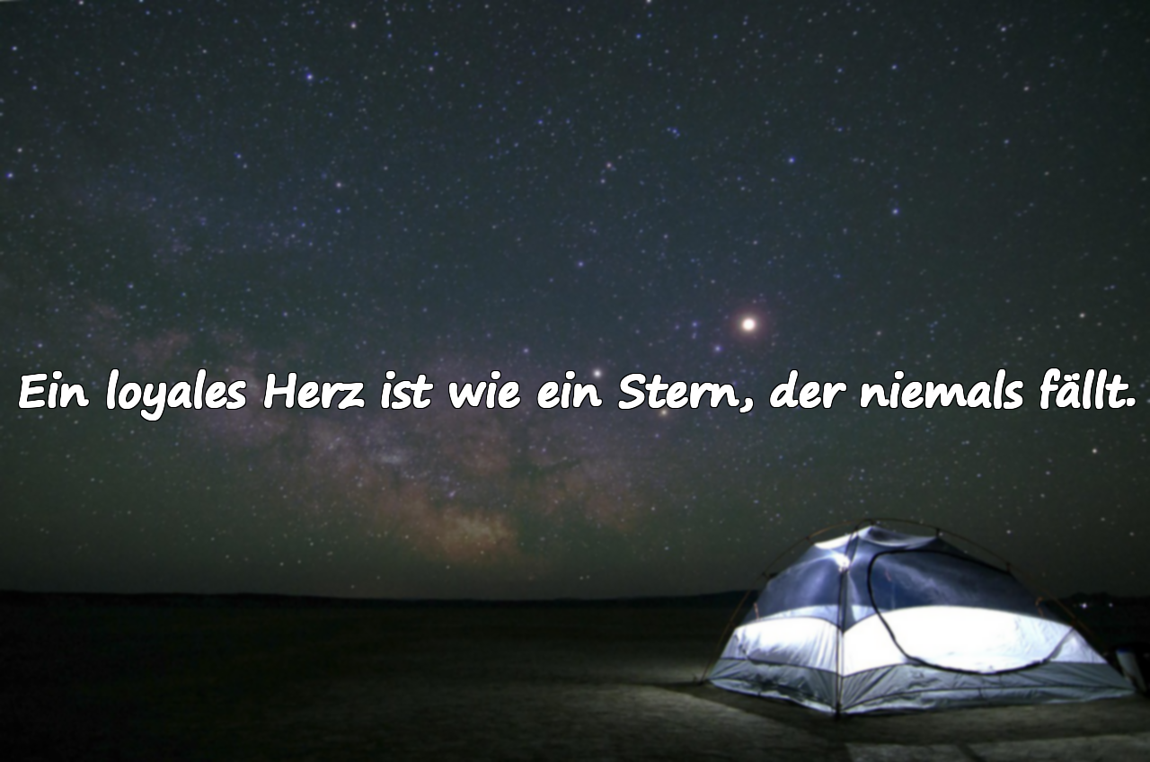Ein loyales Herz ist wie ein Stern, der niemals fällt.