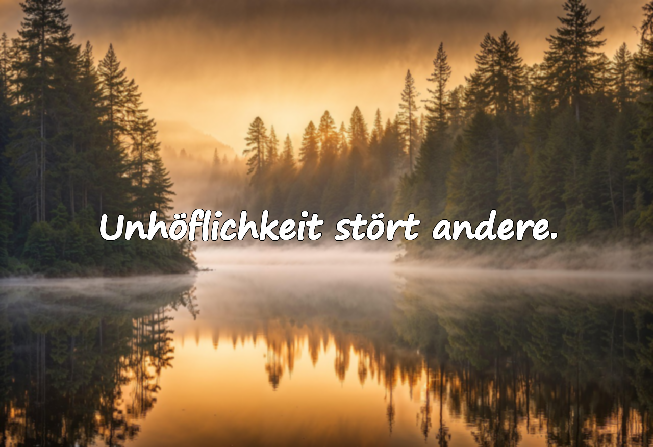 Unhöflichkeit stört andere.