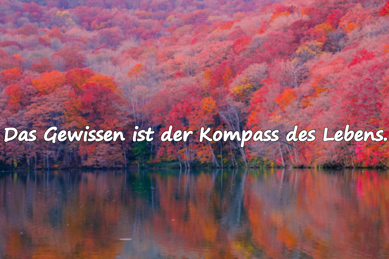 Das Gewissen ist der Kompass des Lebens.