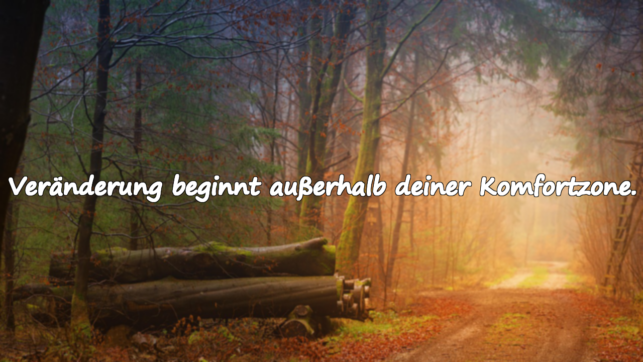 Veränderung beginnt außerhalb deiner Komfortzone.