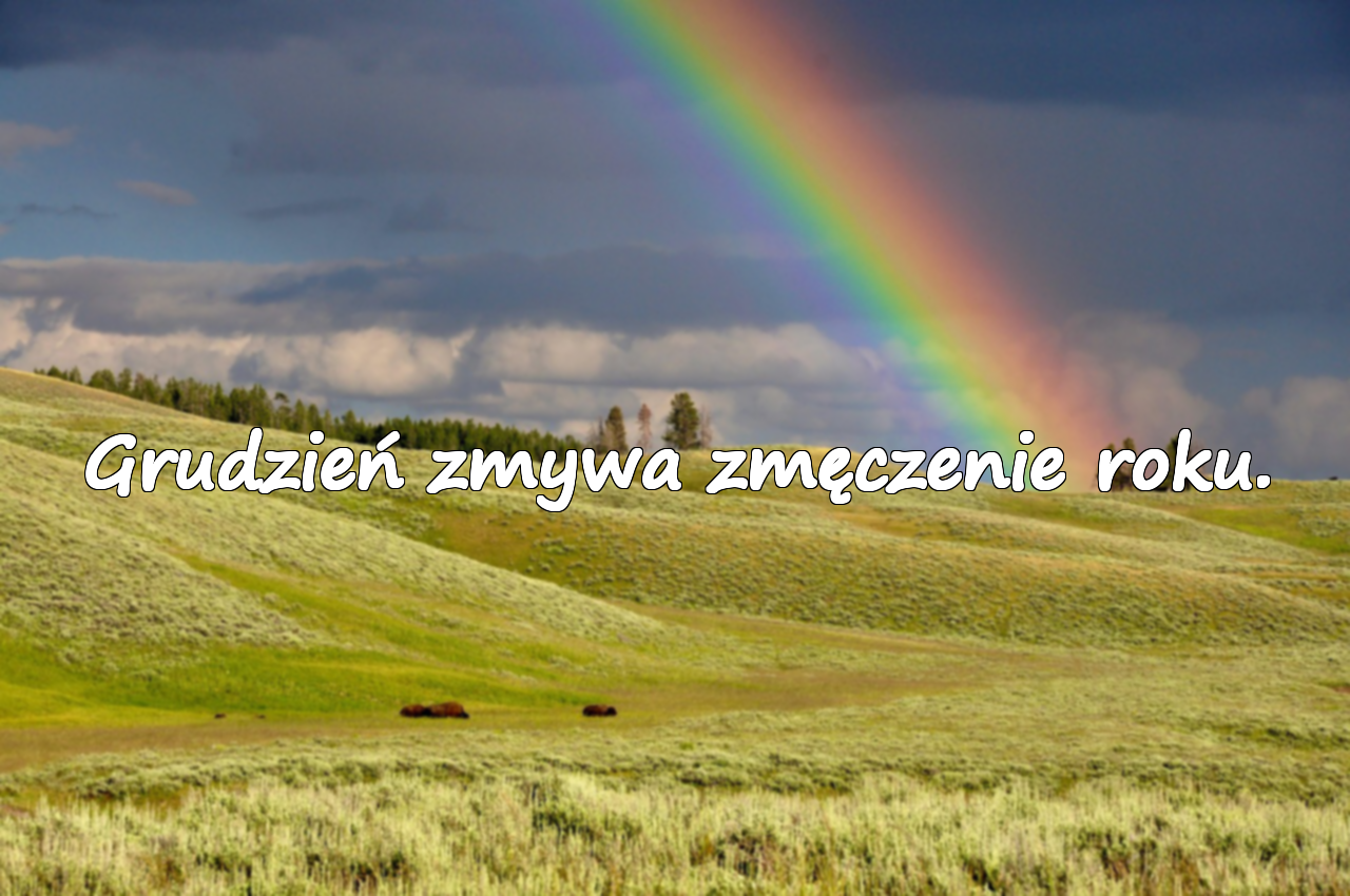 Grudzień zmywa zmęczenie roku.