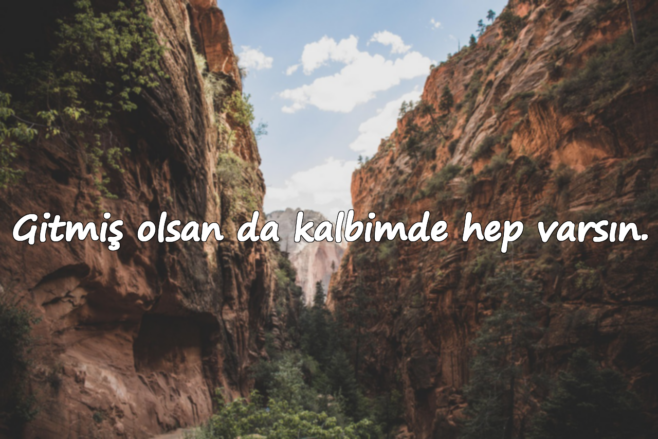 Gitmiş olsan da kalbimde hep varsın.