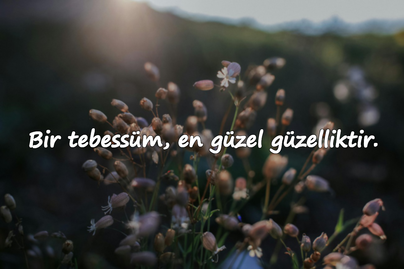 Bir tebessüm, en güzel güzelliktir.