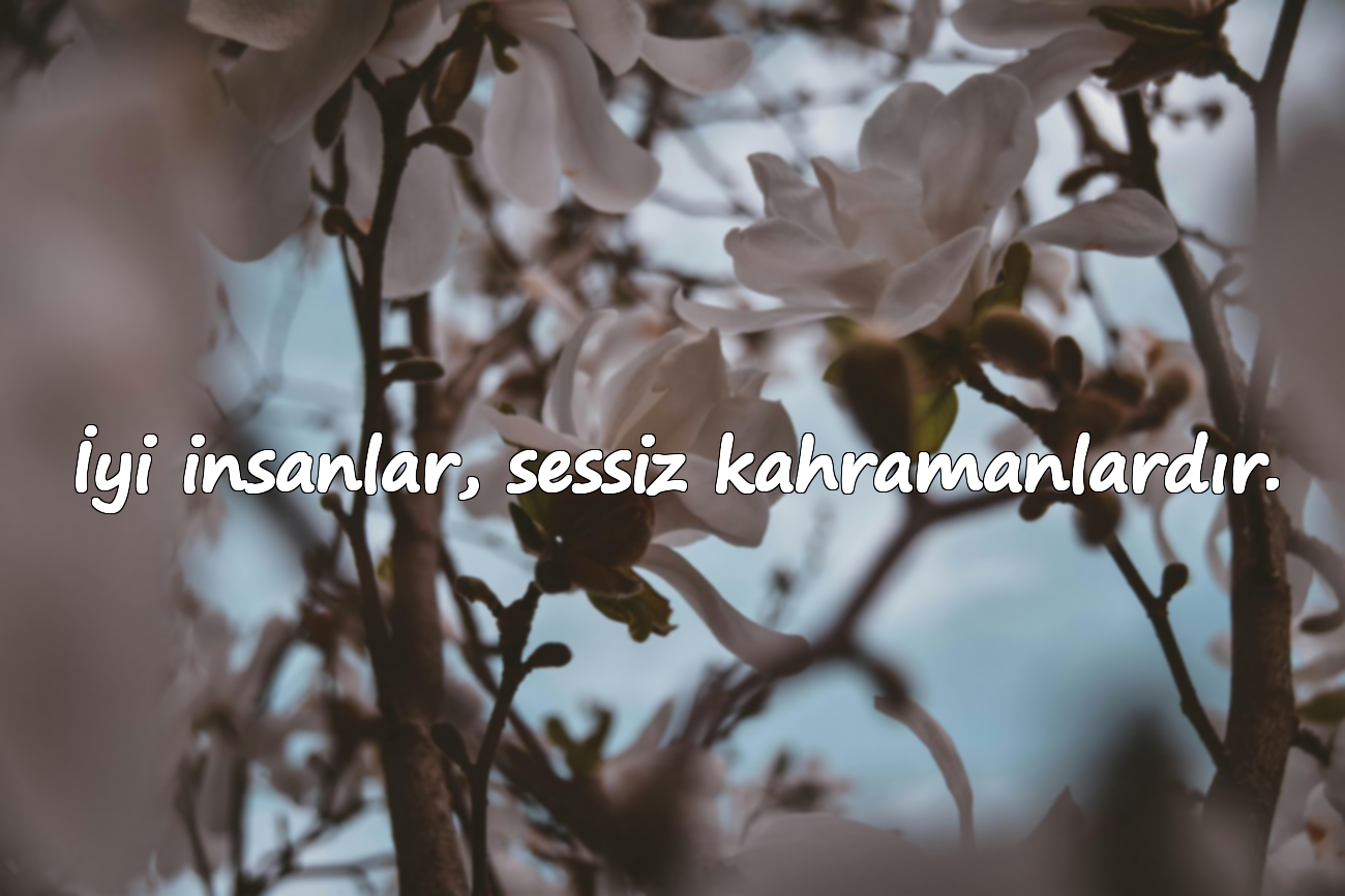 İyi insanlar, sessiz kahramanlardır.