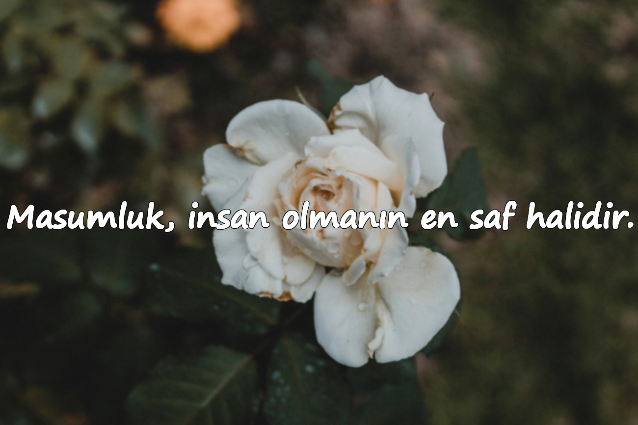 Masumluk, insan olmanın en saf halidir.
