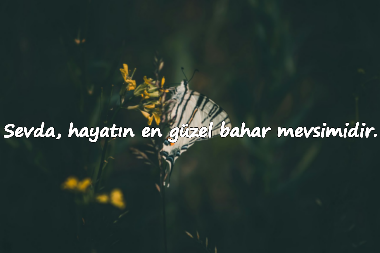 Sevda, hayatın en güzel bahar mevsimidir.
