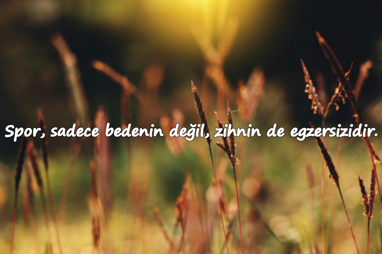 Spor, sadece bedenin değil, zihnin de egzersizidir.