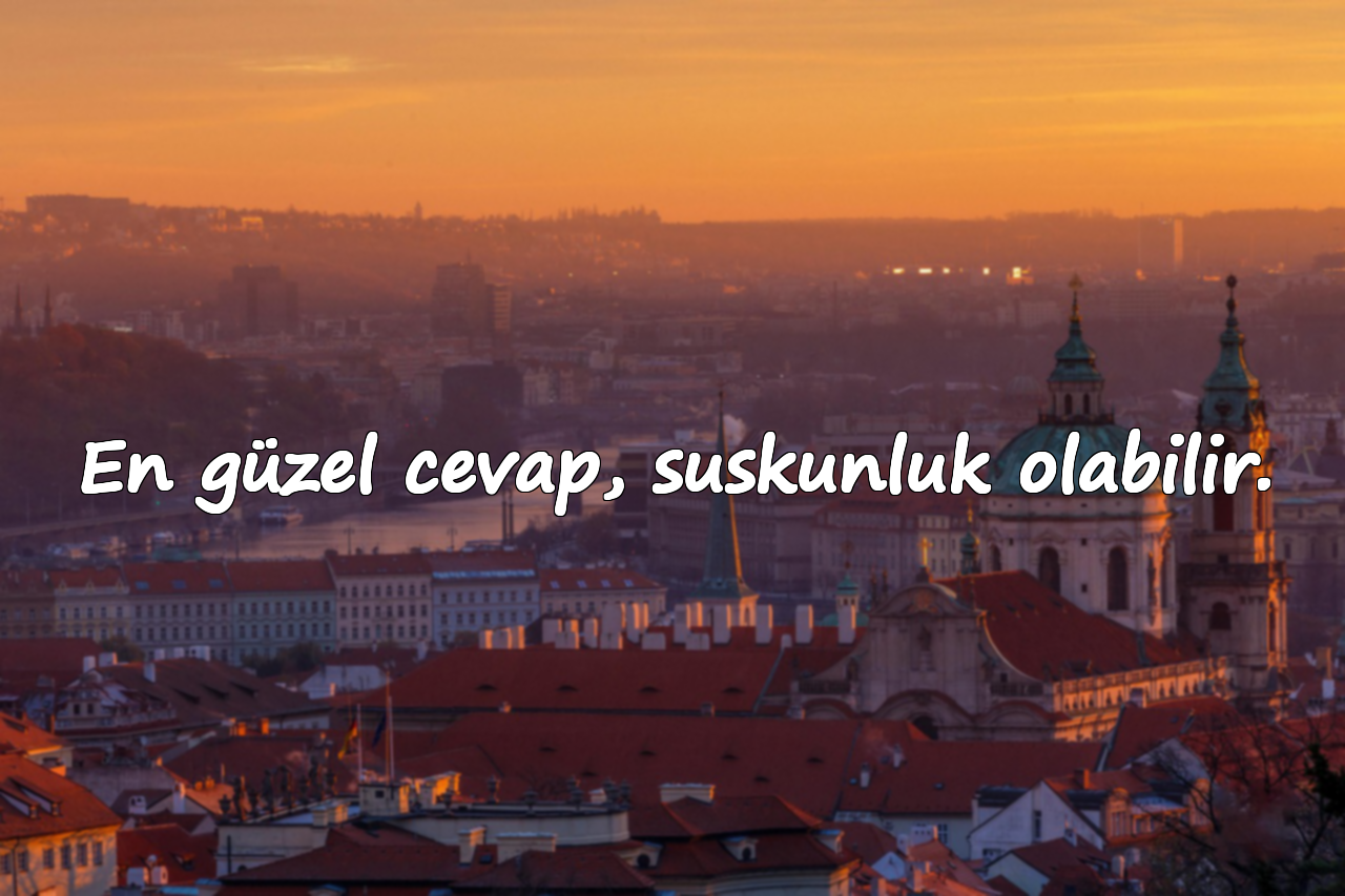 En güzel cevap, suskunluk olabilir.