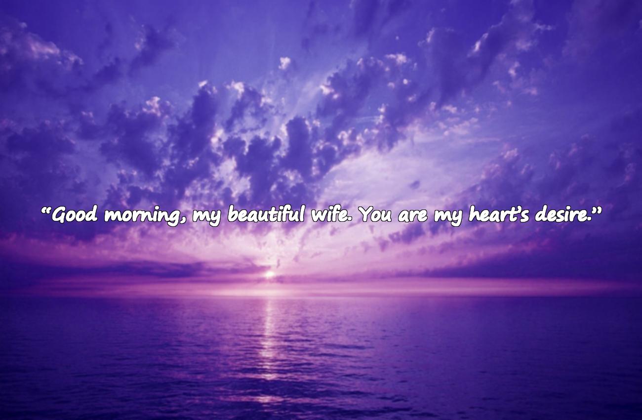 good morning message for a wife