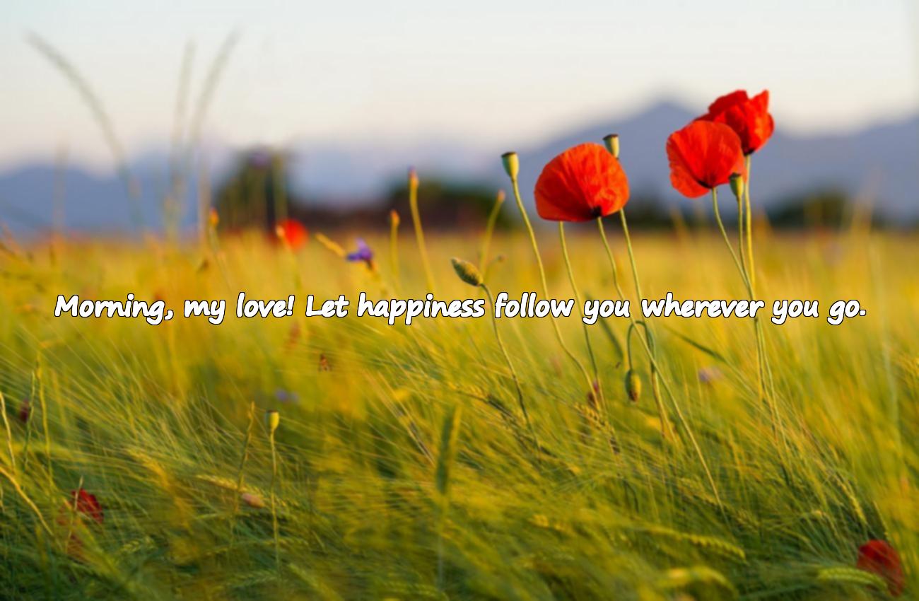 good morning message for her