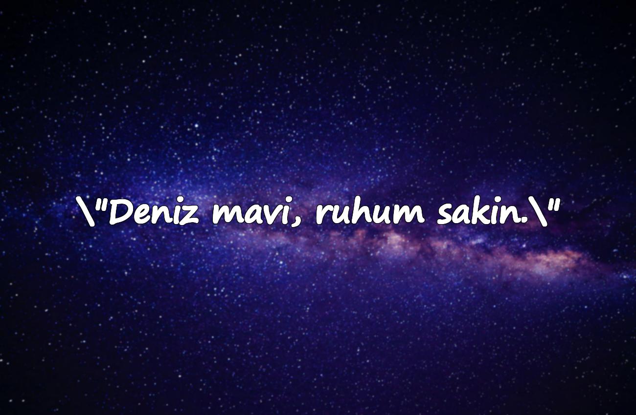 mavi ile ilgili sözler