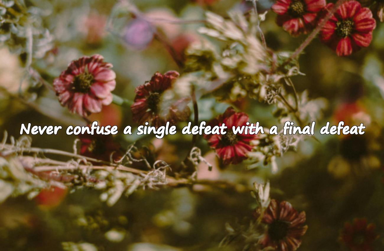 quotes about never giving up