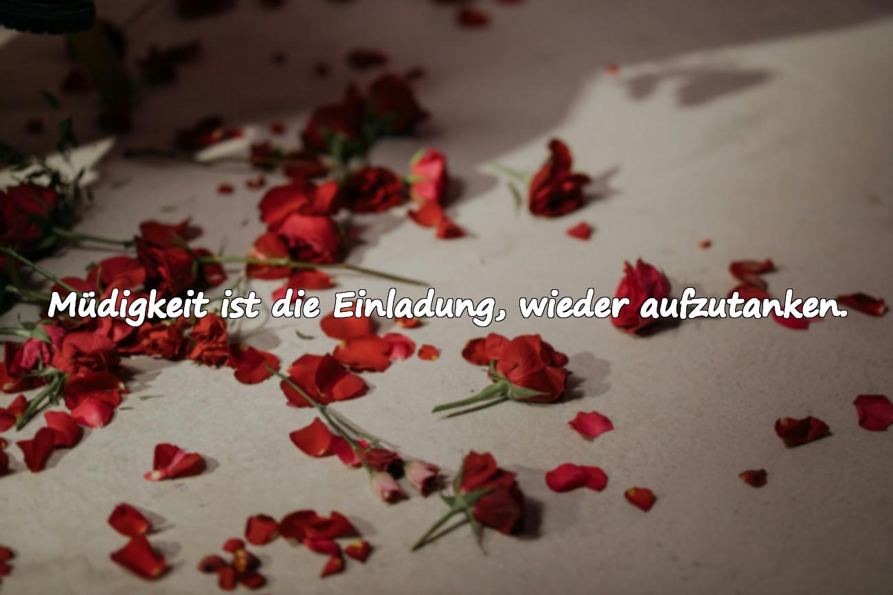 Sprüche über das Müdewerden